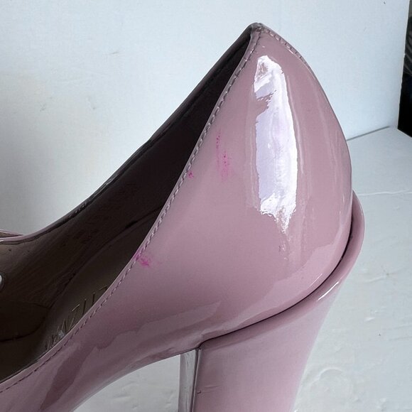 Stuart Weitzman Platform Pumps 9B‎ Blush Pink Patent Leather Mary Jane Sky High - Picture 8 of 12
